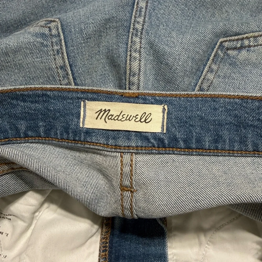 Perfect Vintage Madewell Light Wash Blue Distressed Straight Leg Jeans Size 26